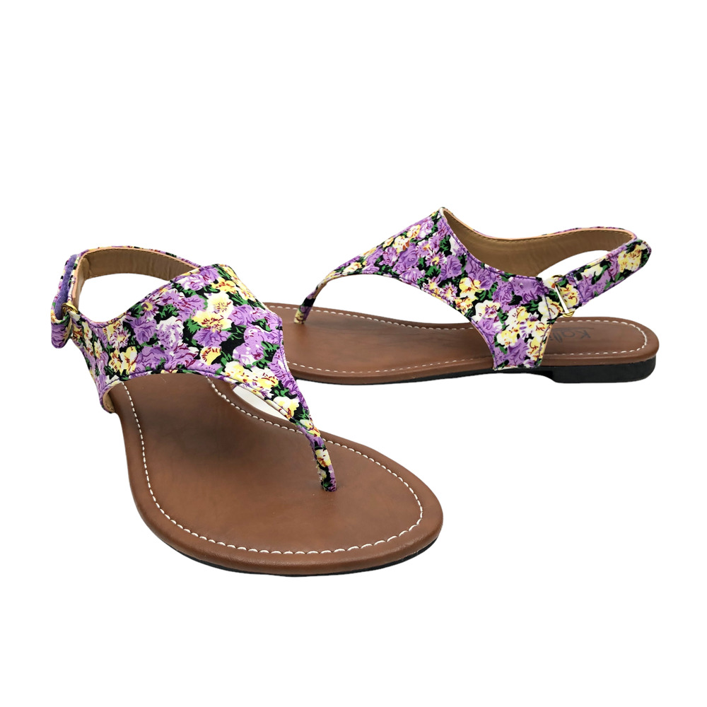 Kali Footwear Thong Sandals Slingback Floral Comfort Shoes New Womens Size 9